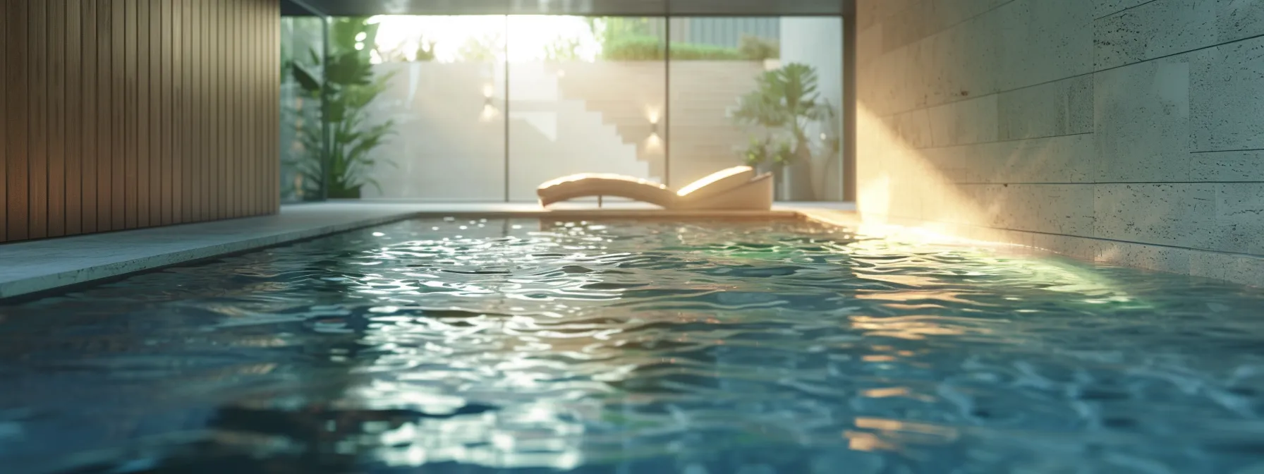 a sleek, modern pool automation system with a user-friendly interface seamlessly integrated with existing equipment, enhancing the swimming experience.